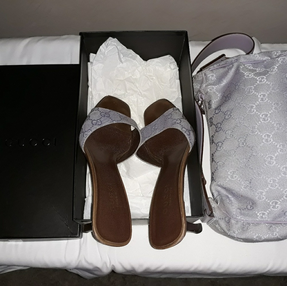 Lilac Gucci set purse & sandals